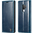 CASEME flipové puzdro pre Samsung Galaxy S9+ Plus, Waxy Textured, modré