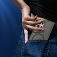 Puzdro pre Samsung Galaxy S25 Ultra, Kickstand Matt Case, pre MagSafe, sivé + sklo na displej