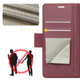 CASEME flipové puzdro pre Samsung Galaxy A54 5G, Litchi Wallet, červené