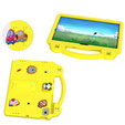 Detské puzdro pre Samsung Tab A8 X200 / X205, Cute Patterns, so stojanom, žlté