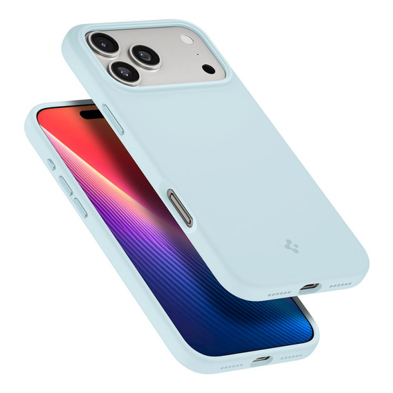 Spigen puzdro pre iPhone 17 Pro, Silicone Fit MagSafe, Mute Blue