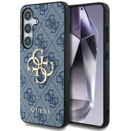 GUESS Obal na mobil pre Samsung Galaxy S25, 4G Big Metal Logo, modré