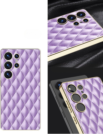 Puzdro pre Samsung Galaxy S25 Ultra, Leather Rhombus, fialové