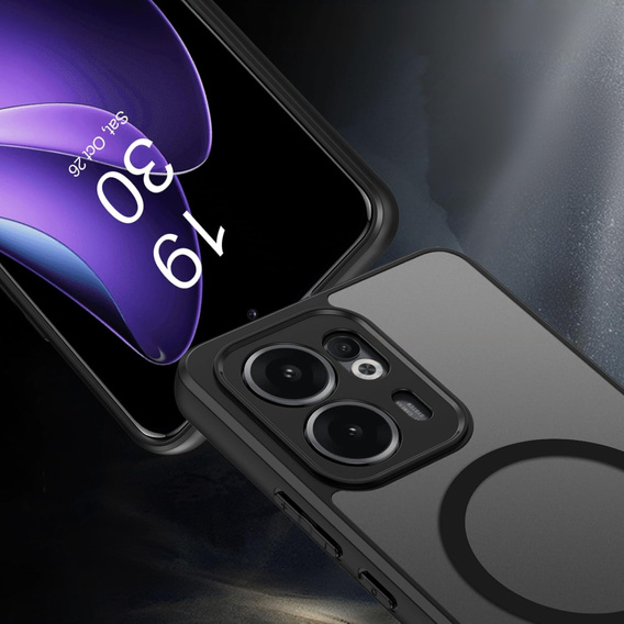 Puzdro pre Oppo Reno 13F / Oppo Reno 13FS, pre MagSafe, ERBORD Matt Case, čierny