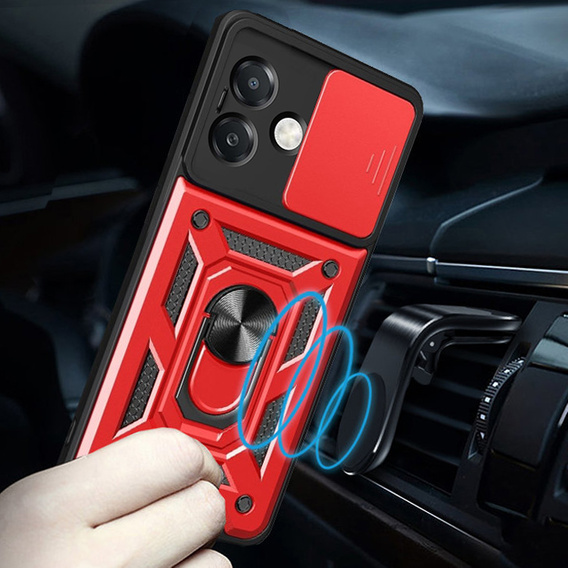 Obal na mobil pre Oppo A40 / Oppo A40m, CamShield Slide, červené