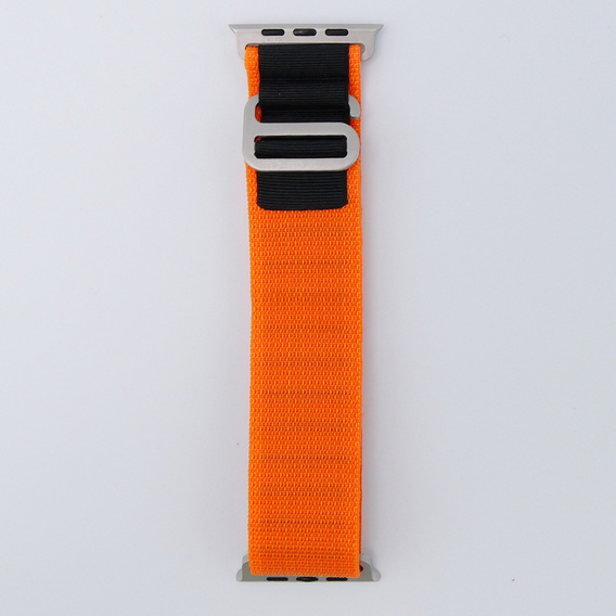 Nylonový remienok pre Apple Watch 1/2/3/4/5/6/7/8/SE/ULTRA 42/44/45/49 mm,  oranžový / čierny