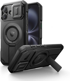 Obrnené puzdro pre iPhone 16, Dexnor CamProtect MagSafe, čierne