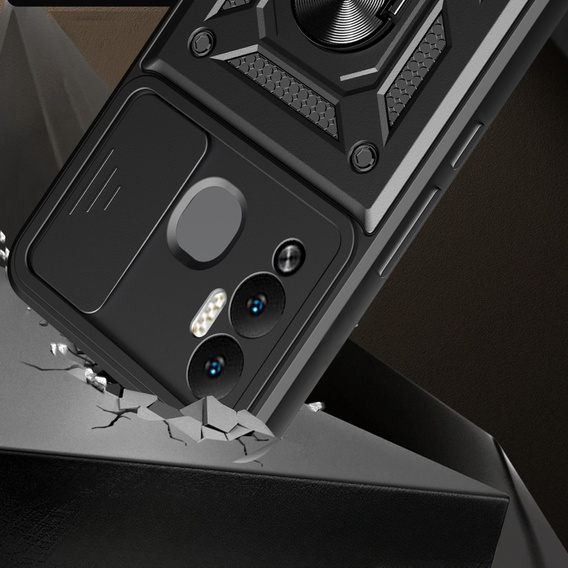 Obal na mobil pre Infinix Hot 12 Play 4G, CamShield Slide, čierne