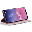 CASEME flipové puzdro pre Samsung Galaxy S10+ Plus, Waxy Textured, ružové