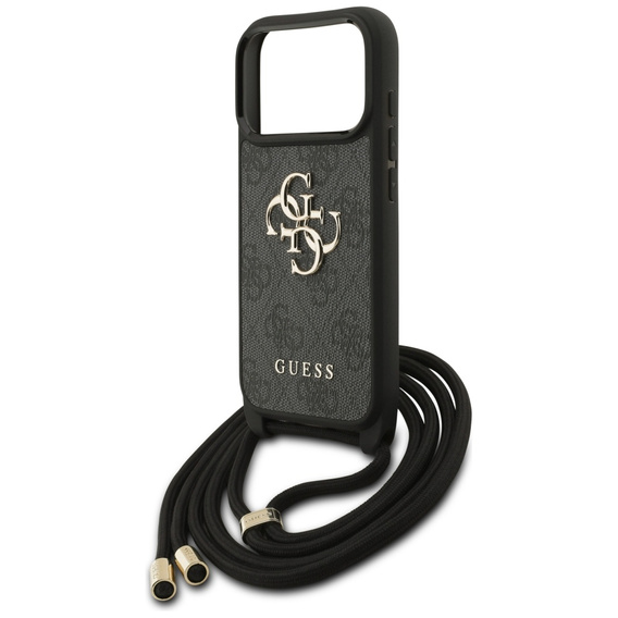 GUESS 4G veľké logo Cord Stap Crossbody puzdro pre iPhone 17 Pro