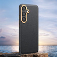 Kožené puzdro pre Samsung Galaxy S25+ Plus, leather hybrid, sivé