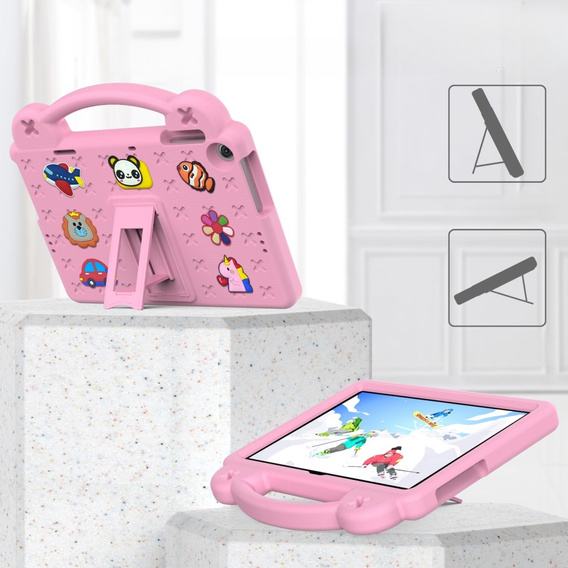 Detské puzdro pre Lenovo Tab M10 10.1 Gen 3 TB-328FU/TB-328XU, Cute Patterns, so stojanom, ružové