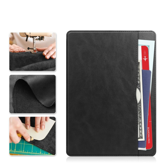 Puzdro pre Samsung Galaxy Tab S10 Lite / S10 FE / S9 FE, Business Card and Pen Slot, čierne