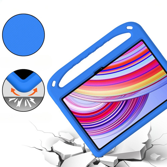 Detské puzdro pre Xiaomi Redmi Pad Pro / Xiaomi Poco Pad, s rukoväťou, modré