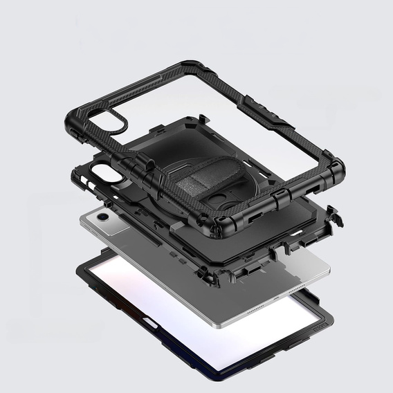 Obrnené puzdro pre Lenovo Tab M11, ochranné 360 so slotom na stylus, čierne
