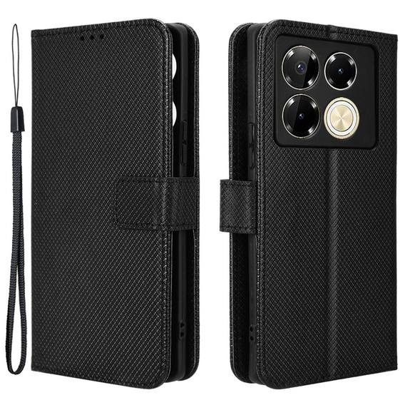 Klapkové puzdro pre Infinix Note 40 Pro, Wallet Smart Magnet, čierne