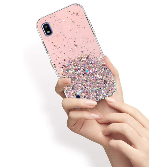 Obal na mobil pre Samsung Galaxy A10, Glittery, ružové
