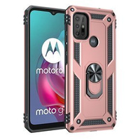 Pancierované obal na mobil pre Motorola Moto G10/G30, Nox Case Ring, ružové rose gold