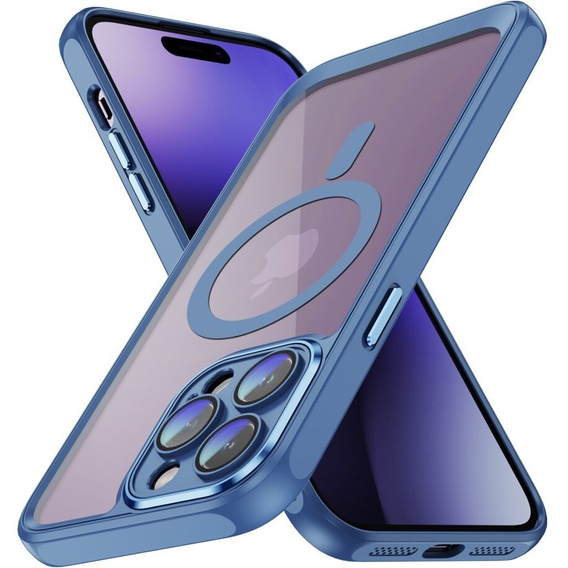 Puzdro pre iPhone 14 Pro Max, ERBORD Impact Guard, MagSafe, modré