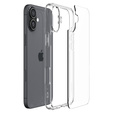 Puzdro Spigen pre iPhone 16, Ultra Hybrid, priehľadné + tvrdené sklo 9H