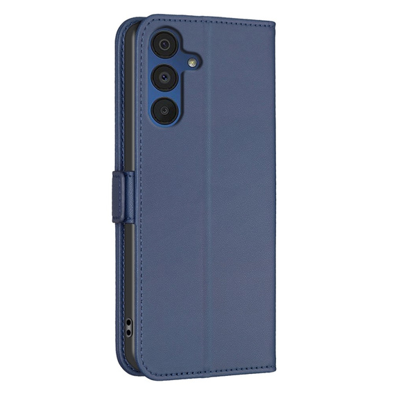 Klapkové puzdro pre Samsung Galaxy A15, BINFEN Wallet, modré + 9H sklo