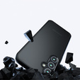 Obal na mobil pre Samsung Galaxy A25 5G, Fusion, transparentné / čierne + 9H sklo 