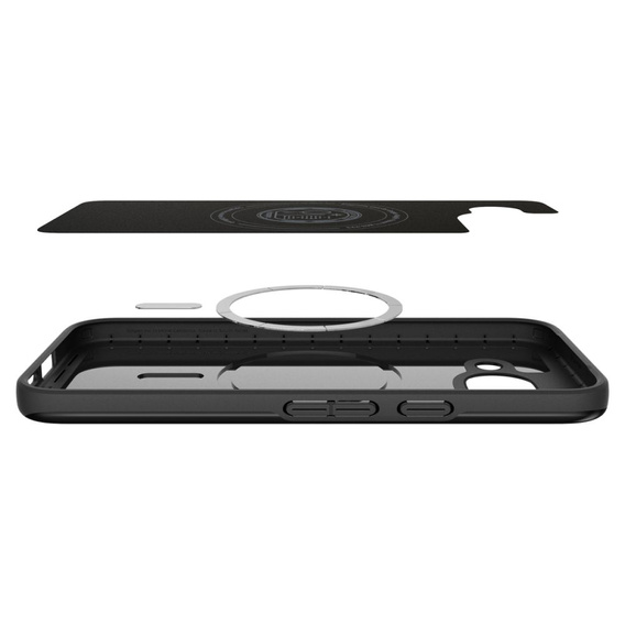 Puzdro Spigen pre Google Pixel 9A, Thin Fit Mag, čierne + tvrdené sklo 9H