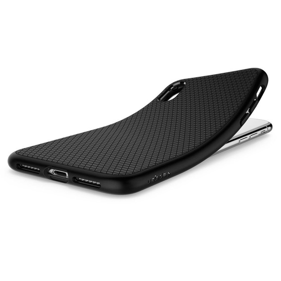 Puzdro Spigen Liquid Air matte black pre Apple iPhone X / Xs