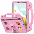 Detské puzdro pre Samsung Galaxy Tab S10 Lite / S10 FE / S9 FE, Cute Patterns, so stojanom, ružové