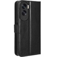 Klapkové puzdro pre Honor 90 Lite 5G, Crazy Horse Wallet, čierne