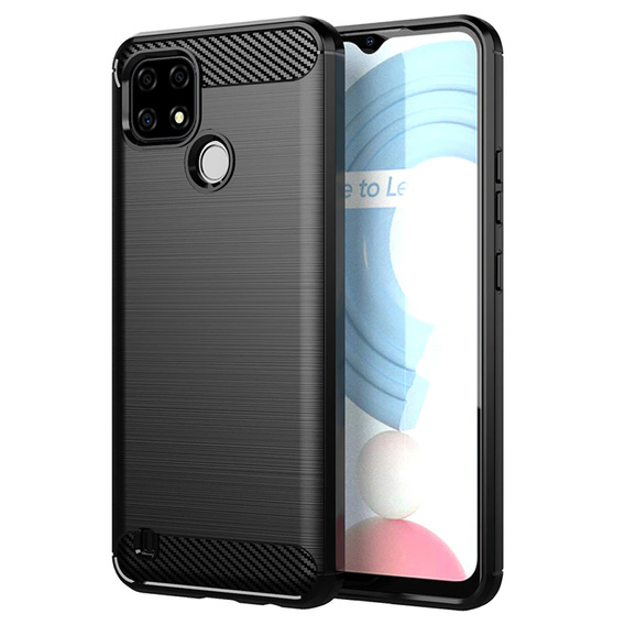 Obal na mobil pre Realme C21, Carbon, čierne