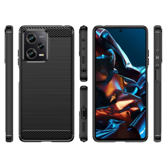 Obal na mobil pre Xiaomi Poco X5 Pro 5G, Carbon, čierne