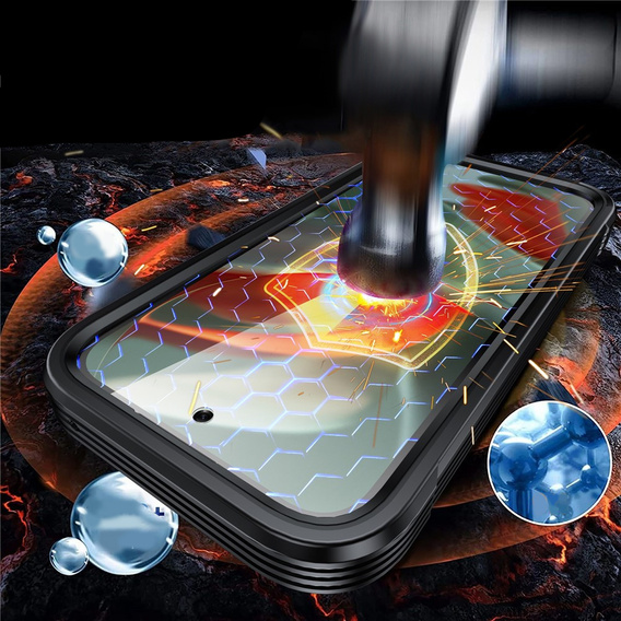 Nárazuvzdorné puzdro so sklom, pre MagSafe pre Google Pixel 10a, čierne