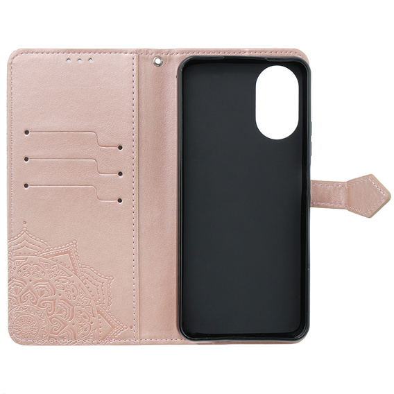 Klapkové puzdro pre Oppo A38 4G / Oppo A18 4G, Mandala, ružové rose gold