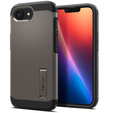 Puzdro Spigen pre iPhone 16E, Tough Armor Mag MagSafe, sivé + tvrdené sklo 9H 