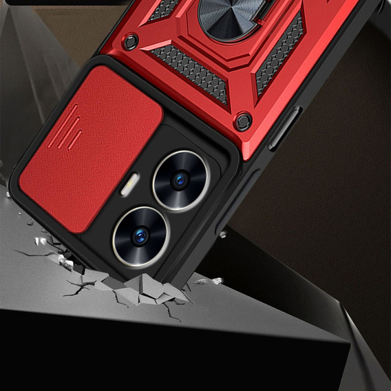 Obal na mobil pre Realme C55, CamShield Slide, červené