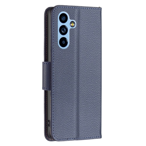 Klapkové puzdro pre Samsung Galaxy A54 5G, Wallet Litchi Magnet, tmavomodré