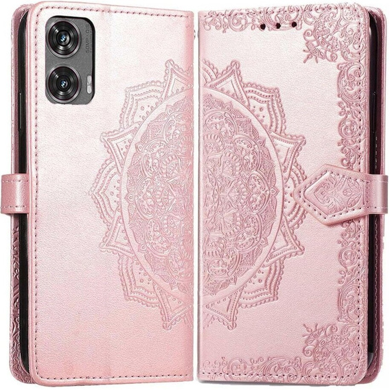 Klapkové puzdro pre Motorola Moto G85, Mandala, ružové