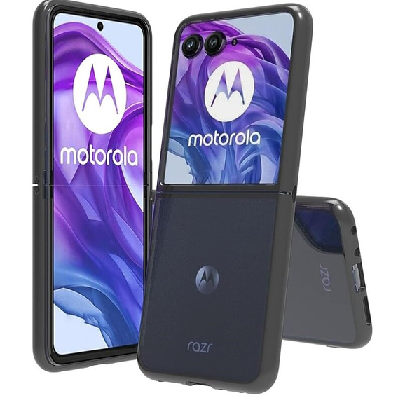 Obal na mobil pre Motorola Razr 50 Ultra, Fusion Hybrid, transparentné / čierne