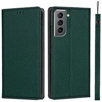 Kožené puzdro pre Samsung Galaxy S22 Plus, ERBORD Grain Leather, zelený