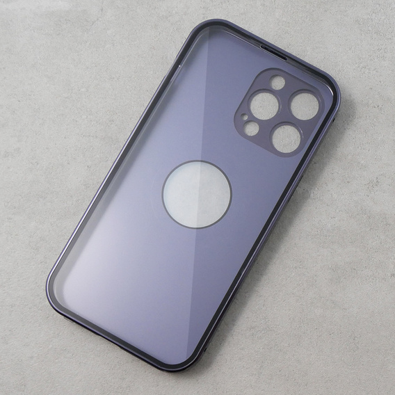 Puzdro pre iPhone 13 Pro Max, Dual Glass, pre Magsafe, fialové