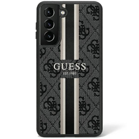 GUESS Obal na mobil pre Samsung Galaxy S23+ Plus, Printed Stripe Hardcase, čierne