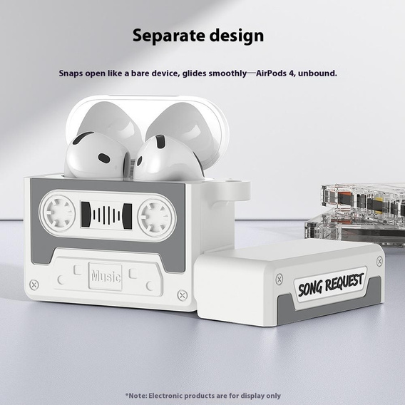 Retro silikónové kazetové puzdro pre Apple AirPods Pro 3