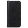 Flipové puzdro pre Xiaomi Poco F6 Pro, Split Leather, čierne