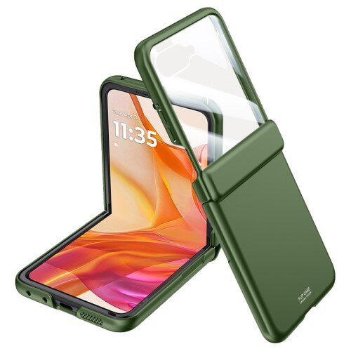 Puzdro so sklom pre Samsung Galaxy Z Flip5 5G, PC Case, čierne