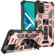 Obal na mobil pre Samsung Galaxy A03s, Armor Kickstand, ružové rose gold