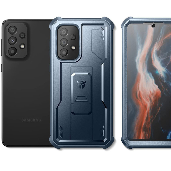 Obrnené puzdro pre Samsung Galaxy A33 Dexnor Full Body, Dexnor Full Body, tmavomodré