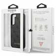 GUESS Obal na mobil pre Samsung Galaxy S23, 4G Metal Gold Logo, sivé