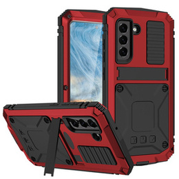 Puzdro pre Samsung Galaxy S21 FE, R-JUST, pancierované, červené