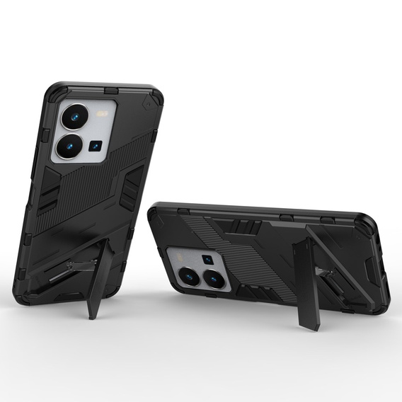 Puzdro pre Vivo Y35 4G, Military kickstand, čierne